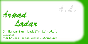 arpad ladar business card